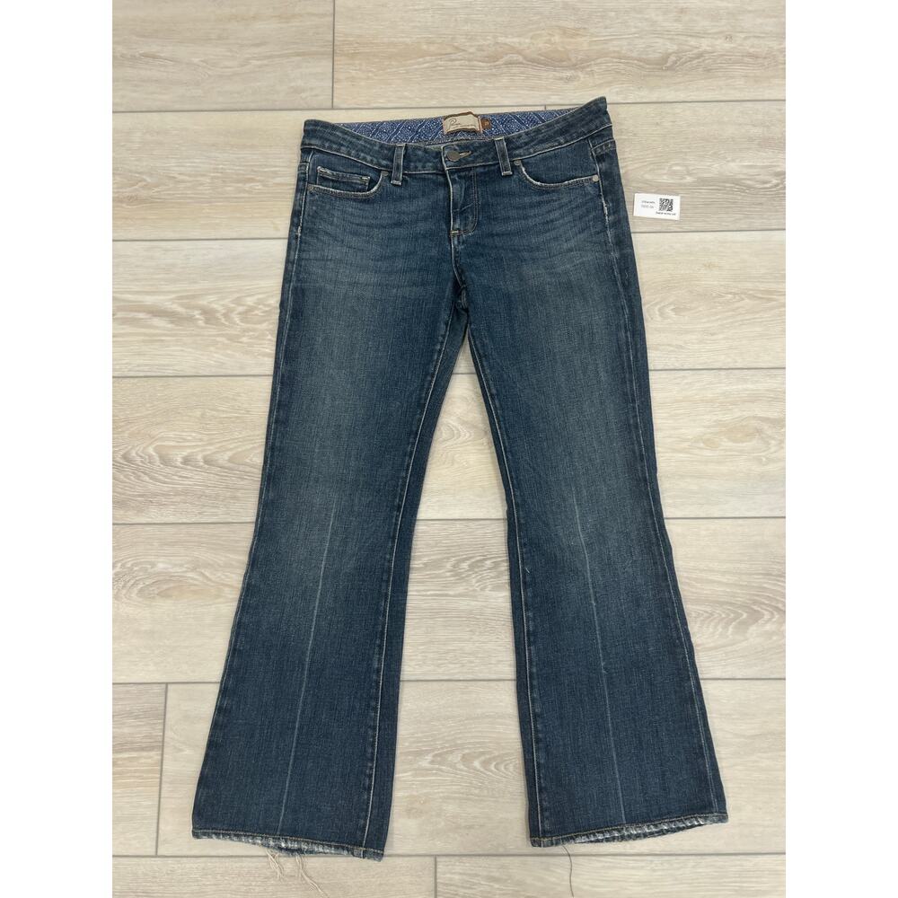 Paige Laurel Canyon Jeans 29 Low Rise Bootcut Dark Wash